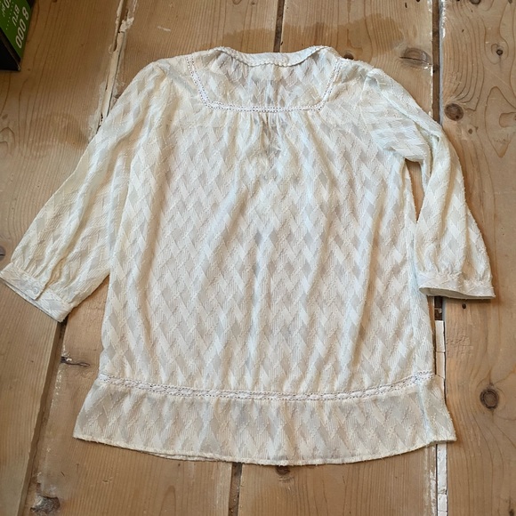 White/ivory/cream coloured boho top - Picture 5 of 5